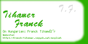 tihamer franck business card